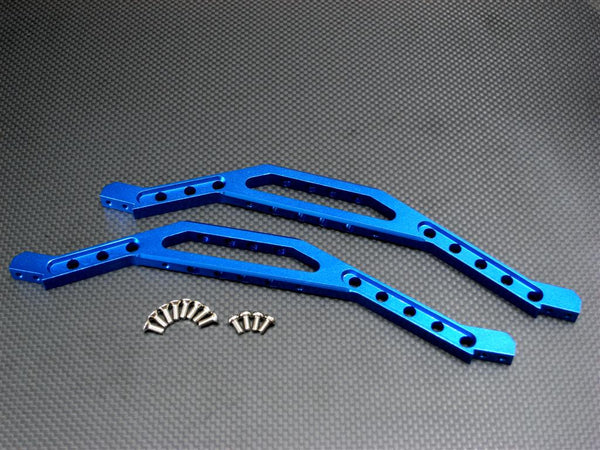 Traxxas T-Maxx & T-Maxx 3.3 Aluminum Chassis Lower Brace - 1Pr Set Blue