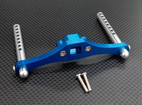 Traxxas T-Maxx Aluminum Rear Body Mount Plate W/Post 100mm - 1Pr Set Blue