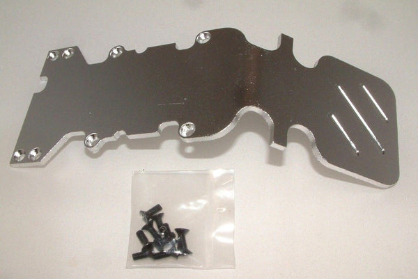 Traxxas T-Maxx & T-Maxx 3.3 Aluminum Rear Skid Plate - 1Pc Silver