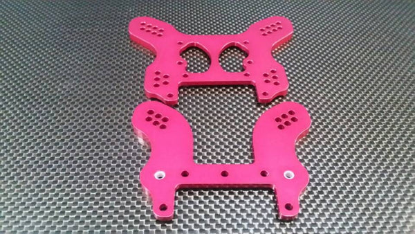 HPI Trophy 3.5 Aluminum Front + Rear Damper Plates - 2 Pcs Red