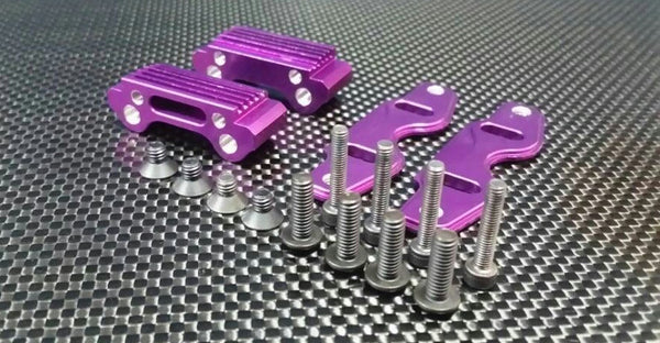 HPI Trophy 4.6 Aluminum Adjustable Engine Mount With Heat Sink Fins - 4Pcs Set Purple