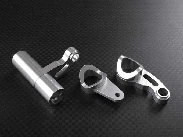 HPI Trophy 3.5 Aluminum Steering Assembly - 3Pcs Set Silver