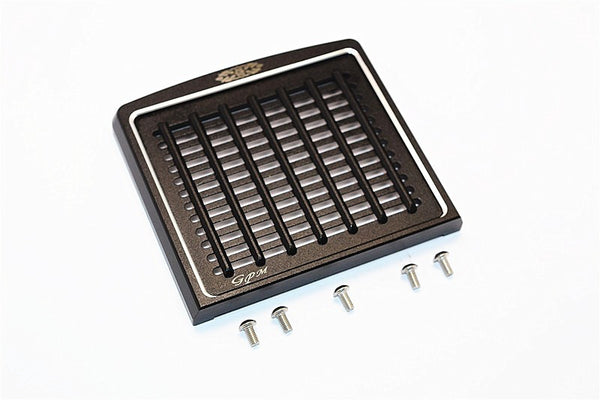 Tamiya 1/14 Truck Aluminum Front Mask Grill Guard With Silver Edge For Grand Hauler - 1 Set Black