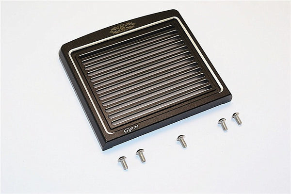 Tamiya 1/14 Truck Aluminum Front Mask Grill Guard With Silver Edge For Grand Hauler - 1 Set Black