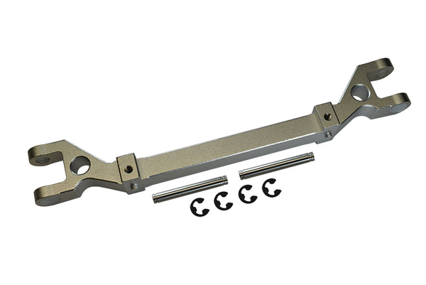Tamiya 1/14 Truck Aluminum Front Axle With Pins & E-Clips & Collars - 1Pc Set Silver