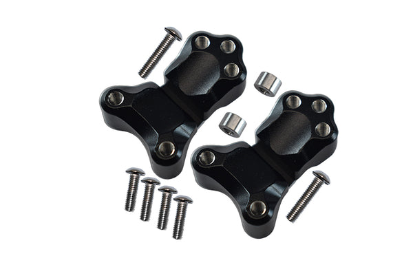 Tamiya 1/14 Truck Aluminum Front Shock Mount - 2Pcs Set Black