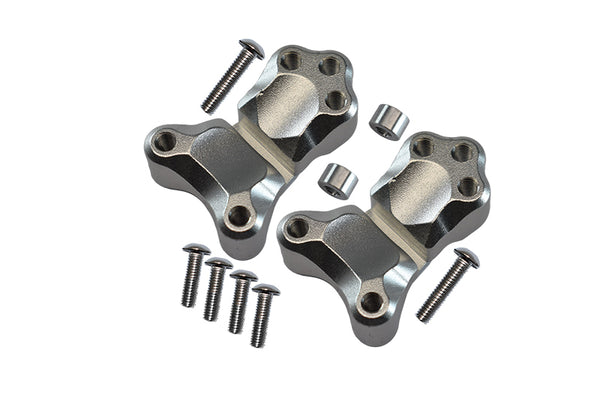 Tamiya 1/14 Truck Aluminum Front Shock Mount - 2Pcs Set Silver
