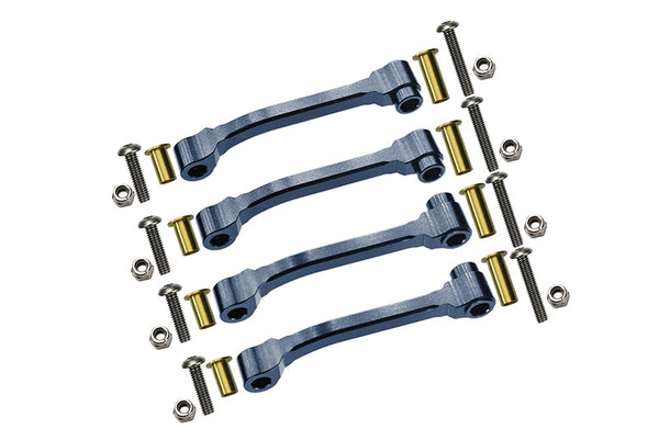 Alloy Radius Arm With Collars & Lock Nuts & Screws For Tamiya RC 1/14 Truck Upgrades - Gray Silver