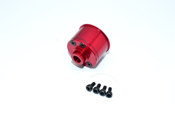 Traxxas Revo Aluminum Front/Rear Differential Casing With Screws, Shims & Hex Wrench - 2 Pcs Set Red