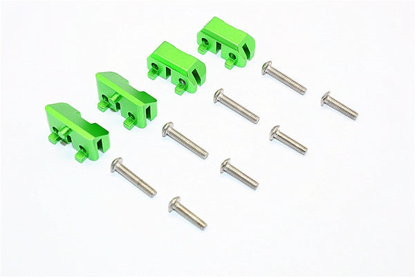 Aluminum Front & Rear Completed Servos Mount - 2Prs Set Green