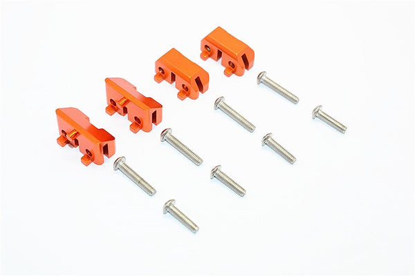 Aluminum Front & Rear Completed Servos Mount - 2Prs Set Orange