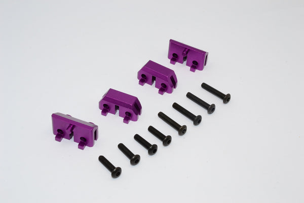 Traxxas Revo & Revo 3.3 Aluminum Front & Rear Completed Servos Mount With Screws - 2Prs Set Purple