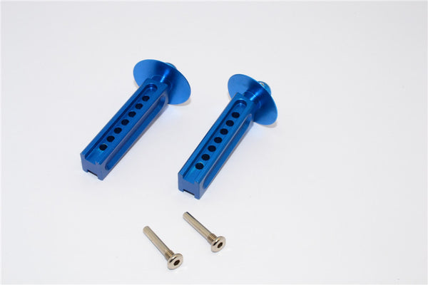 Traxxas Revo, Revo 3.3 Aluminum Front Body Posts With Screws - 1Pr Set Blue