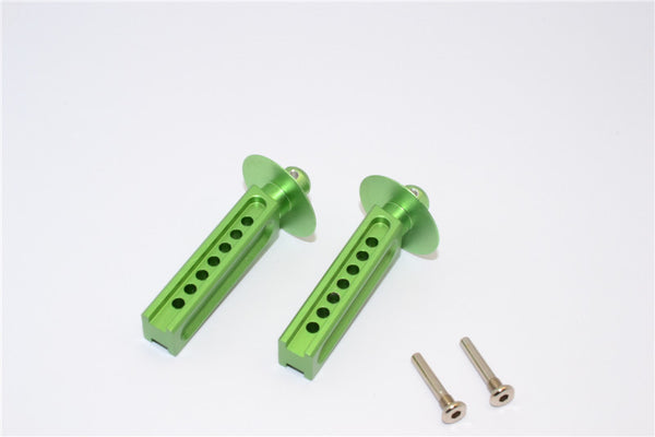 Traxxas Revo, Revo 3.3 Aluminum Front Body Posts With Screws - 1Pr Set Green