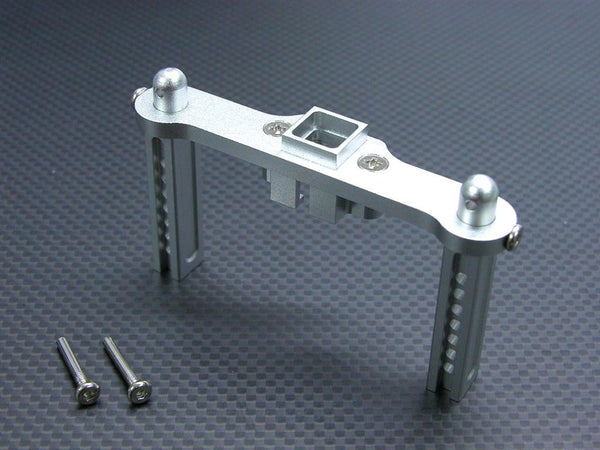 Traxxas Revo, Revo 3.3, E-Revo Aluminum Rear Body Posts with Screws - 1Pc Set Silver