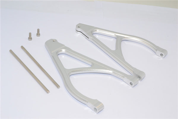 Traxxas Revo, Revo 3.3, E-Revo Aluminum Rear Upper Arm (Sandwich Design With Screws+Pins+Delrin Collars) - 1Pr Set Silver