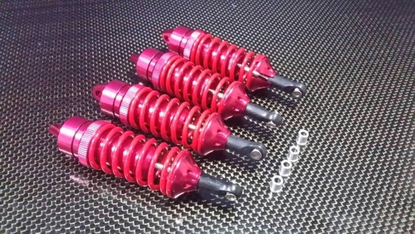 Traxxas Revo, Revo 3.3, E-Revo Aluminum Front/Rear Adjustable Spring Dampers (85mm) - 2 Prs Red