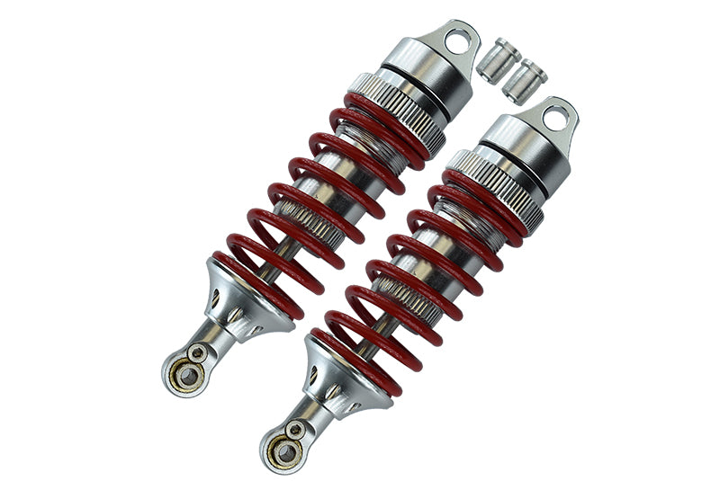 Traxxas E-Revo Brushless / E-Revo VXL 2.0 / Revo / Revo 3.3  Aluminum Front/Rear Adjustable Spring Dampers (85mm) With Aluminum Ball Ends - 1Pr Set Silver