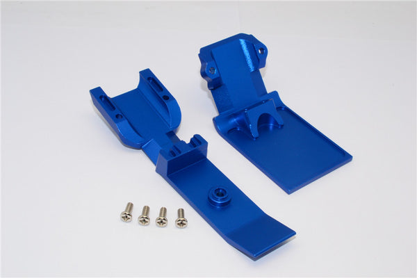 Traxxas Revo, Revo 3.3 Aluminum Front Skid Plate With Screws - 2Pcs Set Blue
