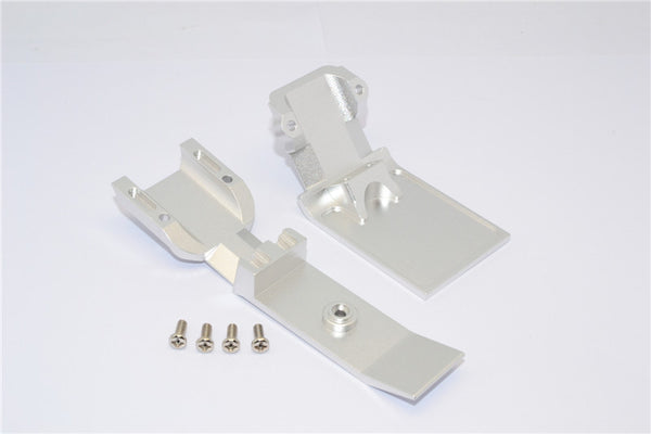 Traxxas Revo, Revo 3.3 Aluminum Front Skid Plate With Screws- 2 Pcs Set Silver