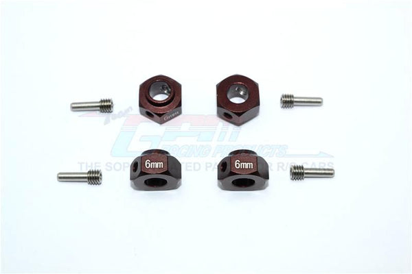 Traxxas TRX-4 Trail Defender Crawler Aluminum Wheel Hex Adapters - 4Pcs Set Brown