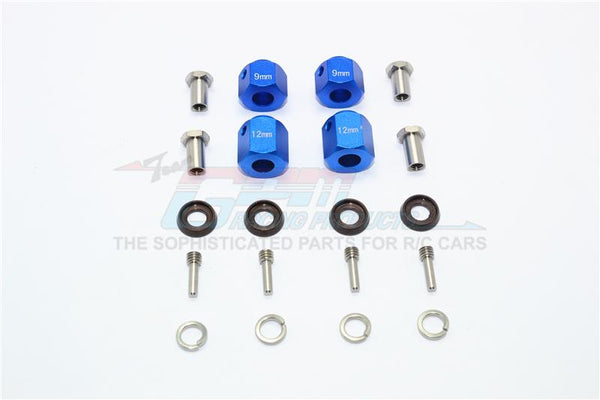 Traxxas TRX-4 Trail Defender Crawler Aluminum Hex Adapters 9mm & 12mm Thick - 20Pcs Set Blue