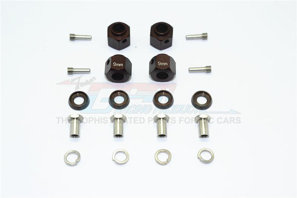 Traxxas TRX-4 Trail Defender Crawler Aluminum Wheel Hex Adapters 9mm - 4Pcs Set Brown