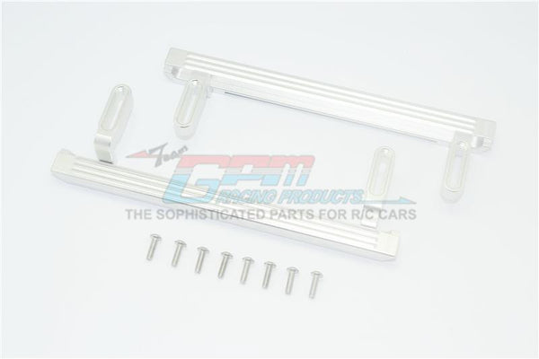 Aluminum Side Steps For Traxxas TRX-4 Mercedes-Benz G500 (82096-4) -1Pr Set Silver