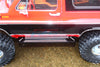 Traxxas TRX-4 Defender / Tactical Unit / Blazer Upgrade Parts Aluminum Side Steps (Reticulated Pattern A) - 1Pr Set Black