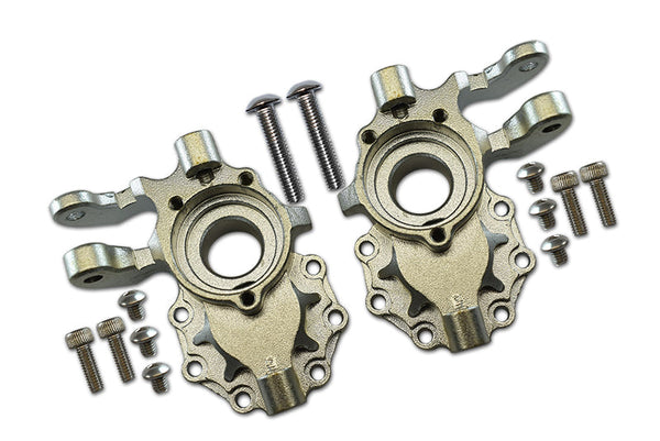 Aluminum Front Knuckle Arms For Traxxas 1/10 TRX 4 Trail Defender Crawler / TRX 6 MERC-Benz G63 - 1Pr Set Silver