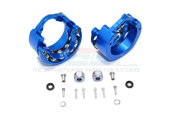 Traxxas TRX-4 Trail Defender Crawler / TRX-6 Mercedes-Benz G63 Aluminum Pendulum Wheel Knuckle Axle Weight + 9mm Hex Adapter - 1Pr Set Blue
