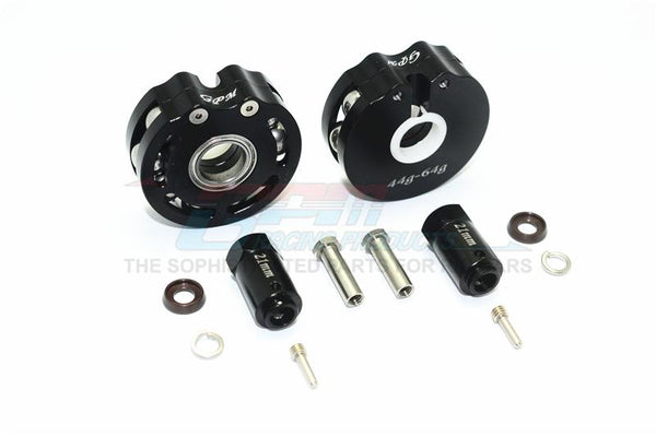 Traxxas TRX-4 Trail Defender Crawler Aluminum Pendulum Wheel Knuckle Axle Weight + 21mm Hex Adapter - 1Pr Set Black