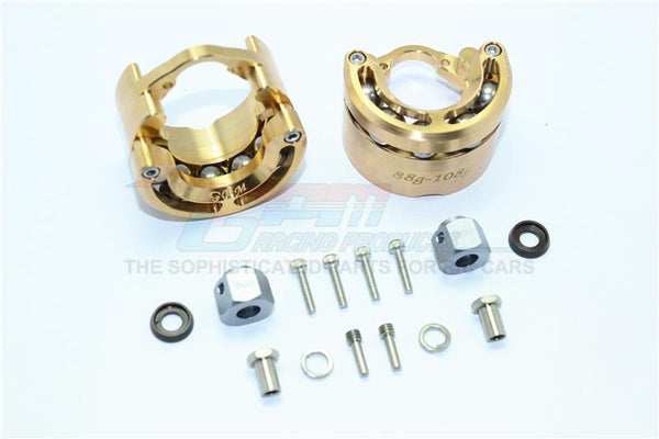 Traxxas TRX-4 Trail Defender Crawler Brass Pendulum Wheel Knuckle Axle Weight + 9mm Hex Adapter - 1Pr Set