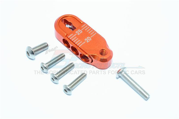 Traxxas TRX-4 Trail Defender Crawler Aluminum Adjustable Servo Horn (20-25mm) - 1 Set Orange