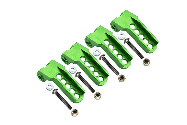 Traxxas TRX-4 Trail Defender Crawler Aluminum Adjustable Front And Rear Damper Mount - 4Pc Set Green