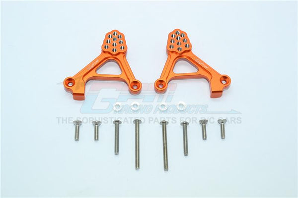 Traxxas TRX-4 Trail Defender Crawler Aluminum Adjustable Rear Damper Mount - 1Pr Set Orange