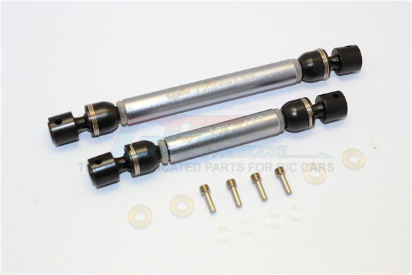 Traxxas TRX-4 Trail Defender Crawler Aluminum + Steel Front / Rear CVD Main Shafts - 1Pr Set Gray Silver