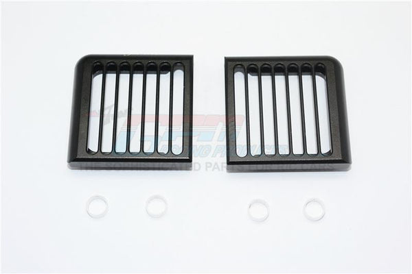 Traxxas TRX-4 Trail Defender Crawler Headlight Assembly Vertical Brush Guard Aluminum - 2Pc Set Black