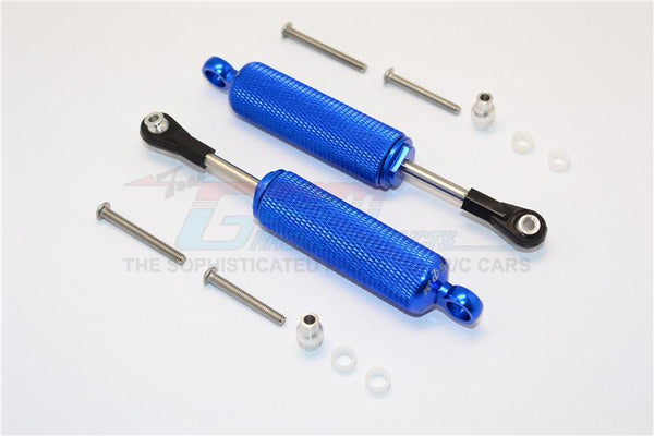 Traxxas TRX-4 Trail Defender Crawler Aluminum Front/Rear Internal Shocks (Reticulated Pattern) - 1Pr Set Blue