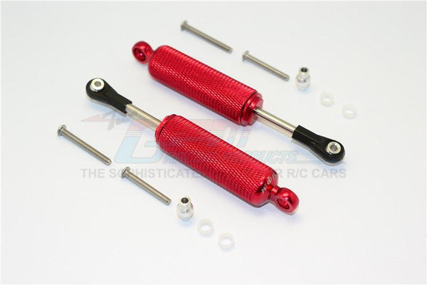 Traxxas TRX-4 Trail Defender Crawler Aluminum Front/Rear Internal Shocks (Reticulated Pattern) - 1Pr Set Red