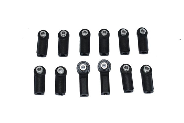 Plastic Ball Ends For GPM Optional Suspension Links Item# TRX4160A For Traxxas 1/10 TRX-4 Defender 82056-4, Tactical Unit #82066-4 – 12Pc Set Black