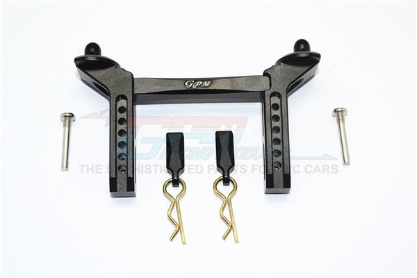 Traxxas TRX-4 Trail Defender Crawler Aluminum Front Body Mount & Post - 1 Set Black