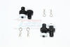 Aluminum Front & Rear Magnetic Body Mount For Traxxas TRX-4 Tactical Unit Body - 4Pc Set Black