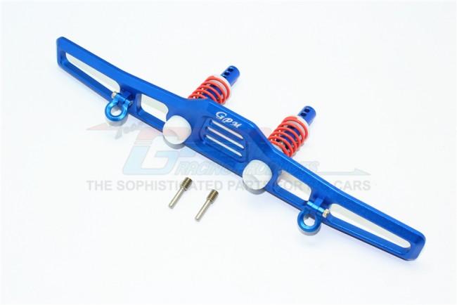 Traxxas TRX-4 Trail Defender Crawler Aluminum Front Bumper Absorber + D-Rings - 1 Set Blue