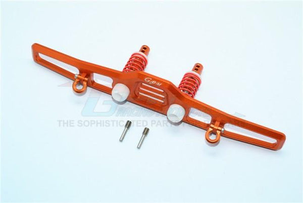 Traxxas TRX-4 Trail Defender Crawler Aluminum Front Bumper Absorber + D-Rings - 1 Set Orange