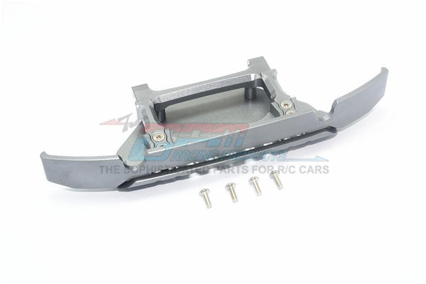 Aluminum Front Bumper + Skid Plate For Traxxas TRX-4 Mercedes-Benz G500 (82096-4) - 1 Set Gray Silver