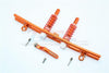 Traxxas TRX-4 Trail Defender Crawler Aluminum Rear Bumper Absorber + D-Rings + Tow Hook - 1 Set Orange