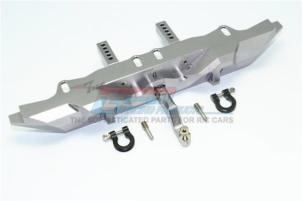 Traxxas TRX-4 Trail Defender Crawler Aluminum Rear Bumper With D-Rings - 1 Set Gray Silver