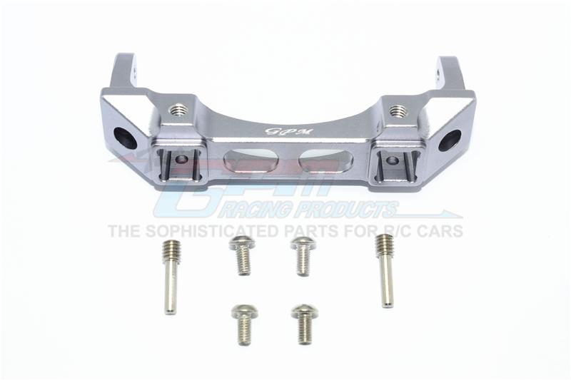 Traxxas TRX-4 Trail Defender Crawler Aluminium Front Bumper Mount - 1Pc Set Gray Silver