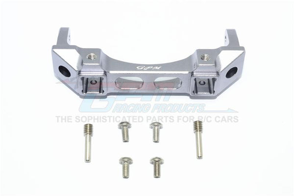 Traxxas TRX-4 Trail Defender Crawler Aluminium Front Bumper Mount - 1Pc Set Gray Silver